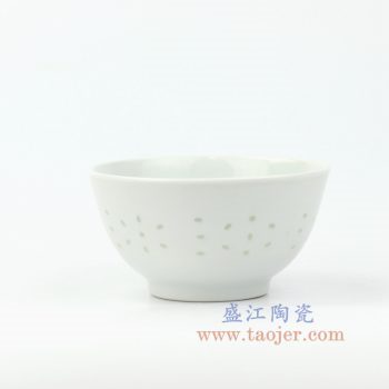 RZKG07 景德镇厂货玲珑碗 4.5寸饭碗