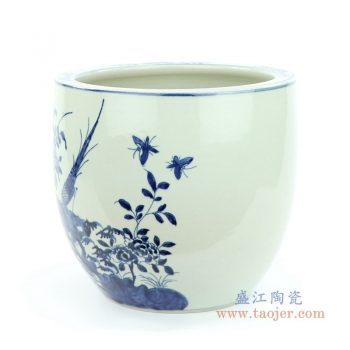 RZMW06-A 景德镇陶瓷 手绘青花花鸟罐