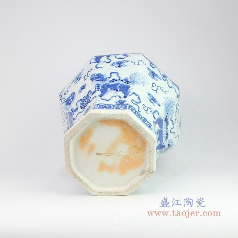 RZOY06 盛江陶瓷 手绘青花人物罐