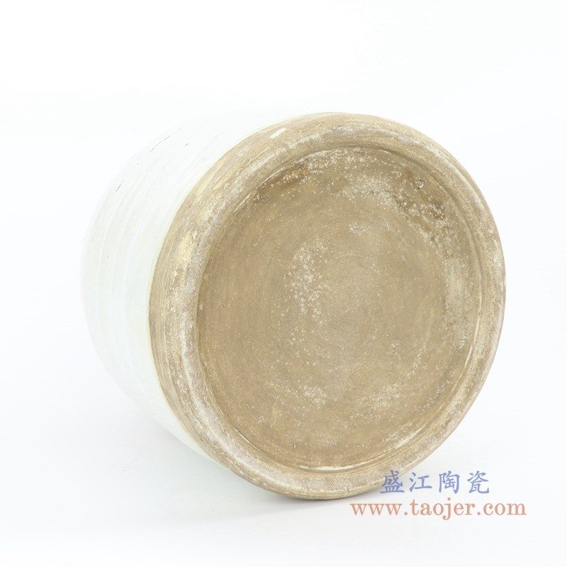 RZPI01 盛江陶瓷 仿古做旧竹节纹罐子