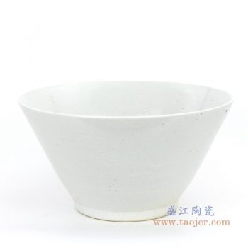 RZPI03 景德镇陶瓷 仿古做旧白色斗笠碗