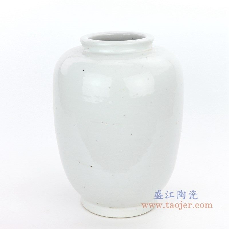 RZPI04 盛江陶瓷 仿古做旧白色冬瓜罐