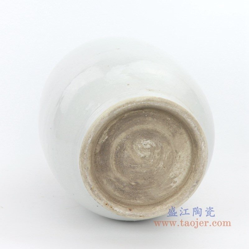 RZPI04 盛江陶瓷 仿古做旧白色冬瓜罐