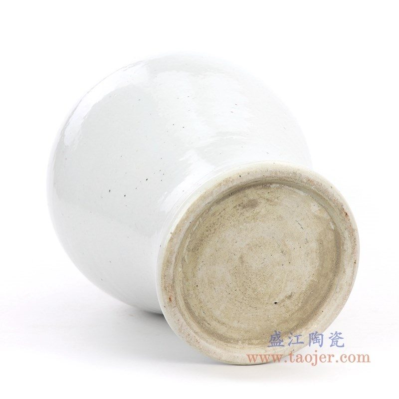 RZPI07 盛江陶瓷 仿古做旧高温单色釉白色将军罐