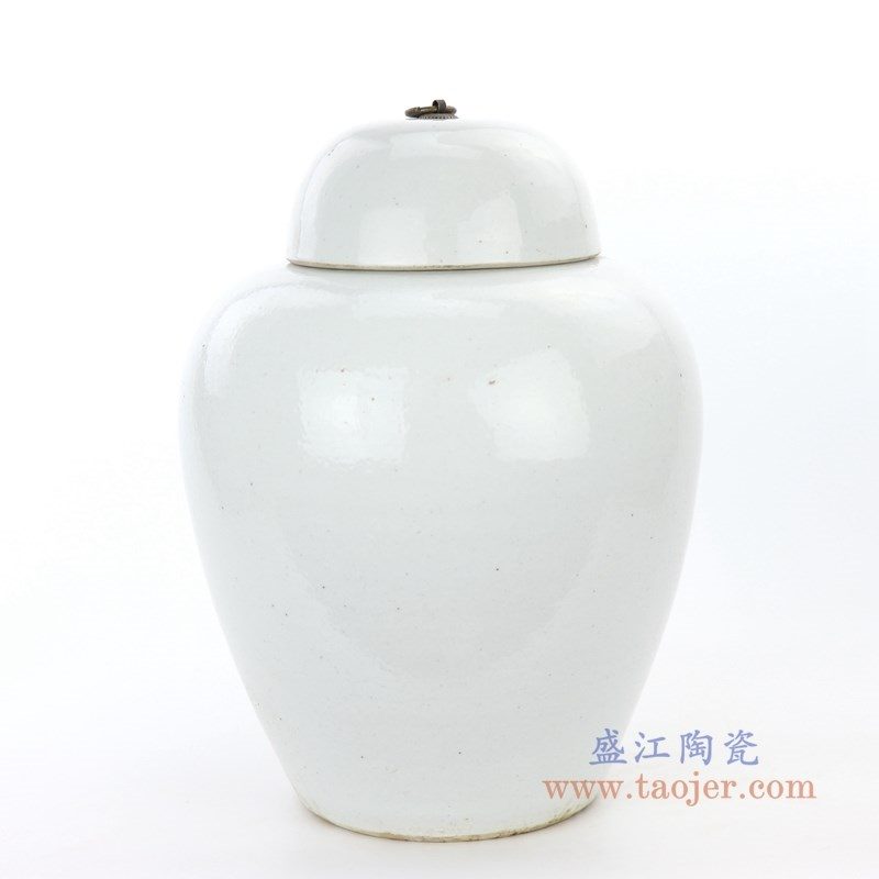  RZPI12 盛江陶瓷 仿古做旧高温颜色釉带盖储物罐大