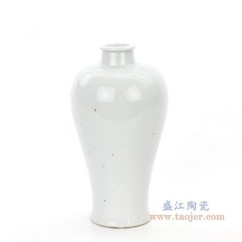 RZPI29 景德镇陶瓷 中式白瓷仿古禅意花瓶摆件插花花瓶