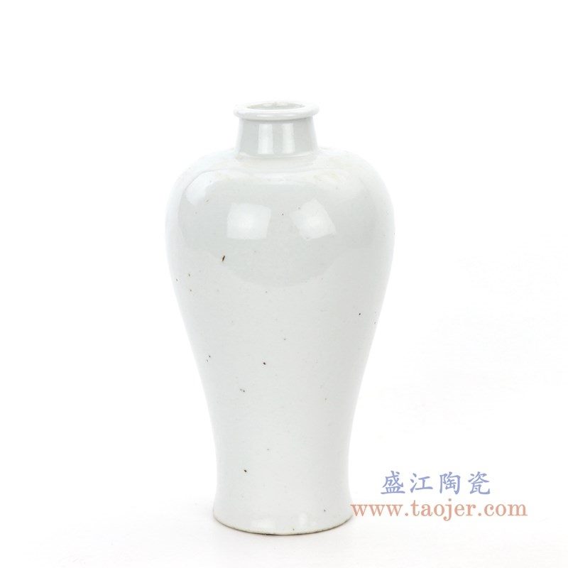 RZPI29 盛江陶瓷 中式白瓷仿古禅意花瓶摆件插花花瓶