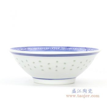 RZKG09 景德镇陶瓷 青花玲珑碗