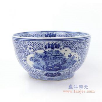 RYLU158-B 景德镇陶瓷 手绘青花花卉茶具单杯