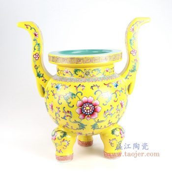 RYLW19 景德镇陶瓷 佛具寺庙五供摆件陶瓷佛前香炉烛台花瓶