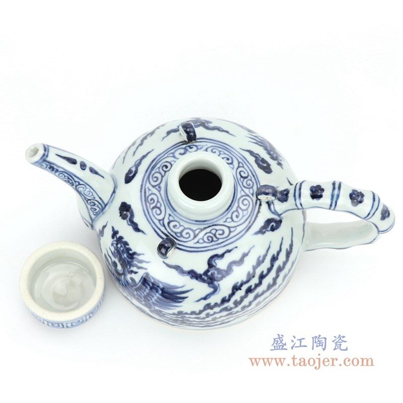 RZHL25 盛江陶瓷 缠枝莲 穿花凤纹 三系 壶