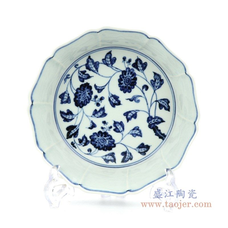 RZHL31-A 盛江陶瓷 大明宣德青花缠枝花卉碗