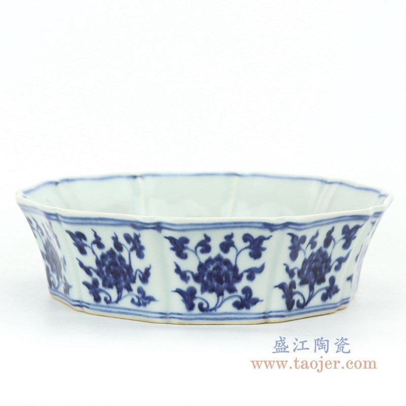 RZHL31-A 盛江陶瓷 大明宣德青花缠枝花卉碗