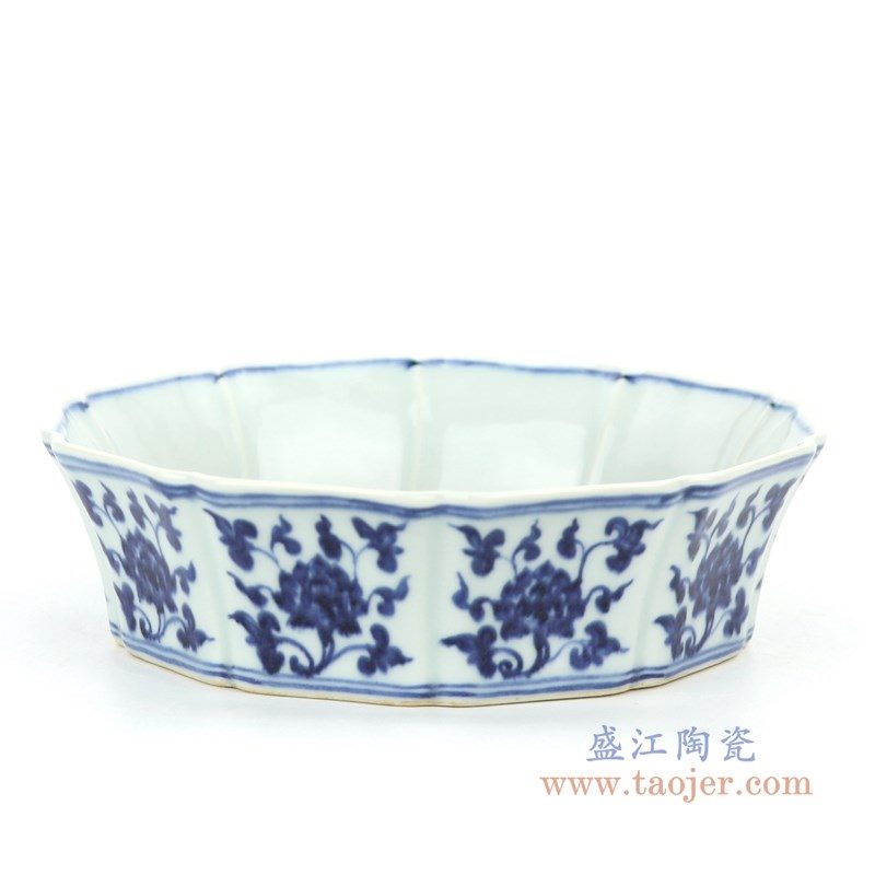 RZHL31-A 盛江陶瓷 大明宣德青花缠枝花卉碗