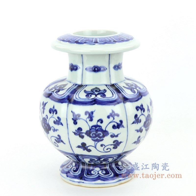 RZHL36 盛江陶瓷 大明宣德年制摆件灵芝尊