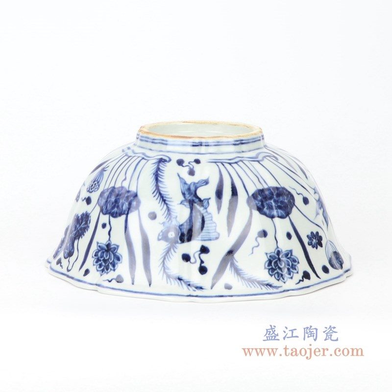 RZHL40 盛江陶瓷 明宣德青花鱼藻碗
