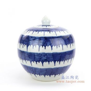 RZMV35 景德镇陶瓷 手绘青花茶叶罐