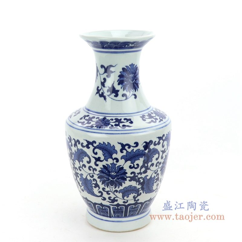 RZNJ07 盛江陶瓷 仿古青花瓷花瓶插花