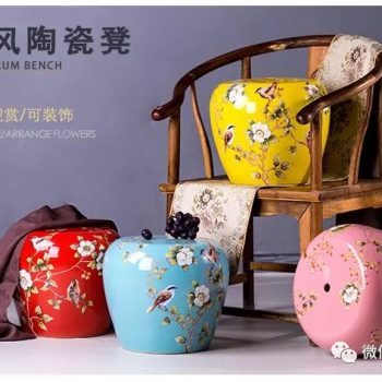 种草-陶瓷凳子，装饰家用总相宜