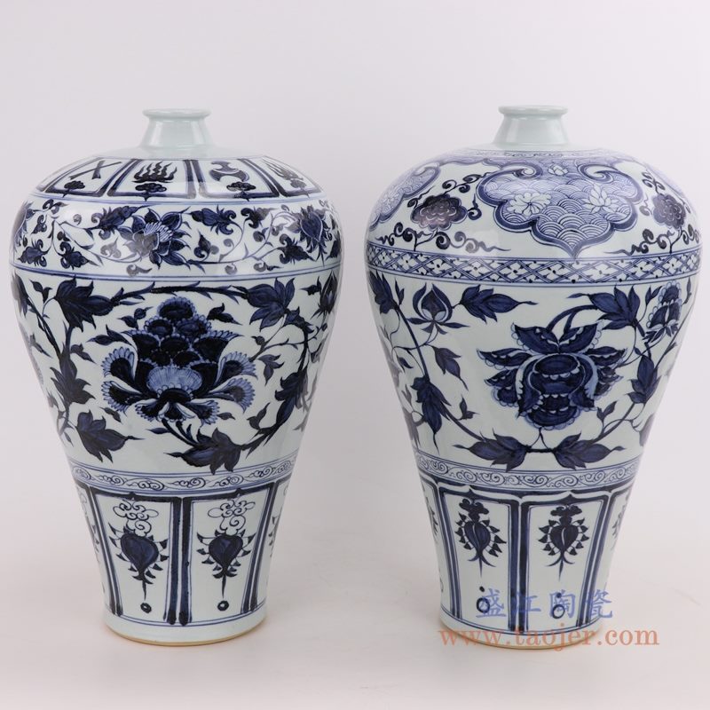RZQo02-05 盛江陶瓷 仿古做旧青花瓷花瓶摆件