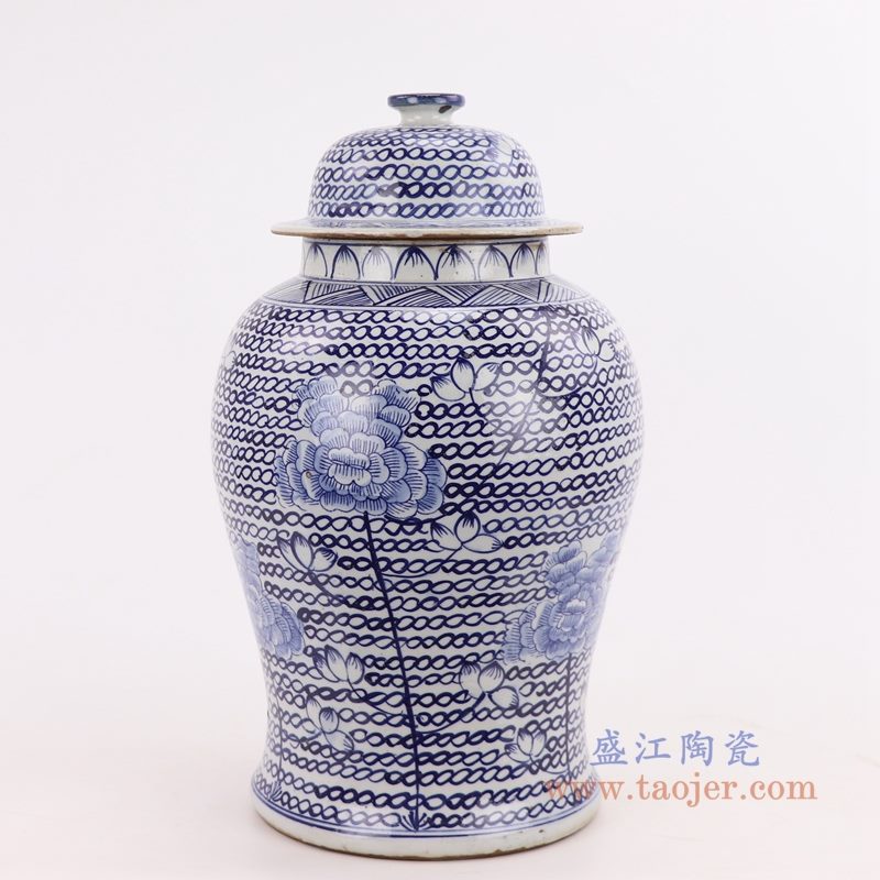 RZKT24-C 盛江陶瓷 新中式古典陶瓷收纳罐储物罐
