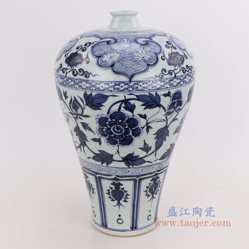 RZQo04 盛江陶瓷 仿古做旧青花瓷花瓶摆件