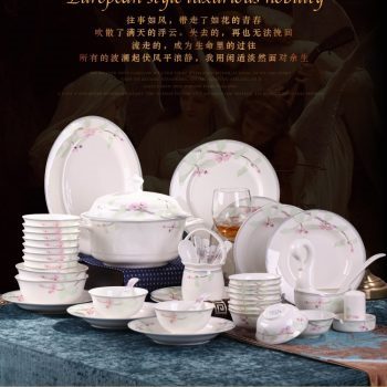 ZPK288 景德镇陶瓷 家用欧式餐具家用简约兵团锦绣套碗盘碟套装送礼景德镇碟碗套装