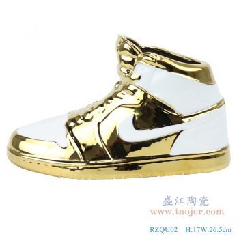 RZQU02白底镀金陶瓷雕刻耐克鞋子NIKE  AJ