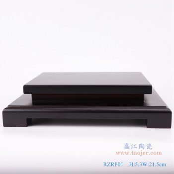 RZRF01-仿红木暗红双层长方形底座