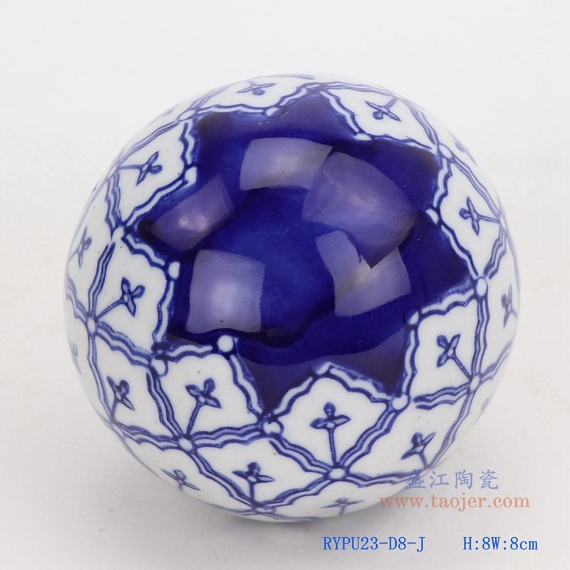上图:青花星纹陶瓷球装饰球圆浮球 购买请点击图片