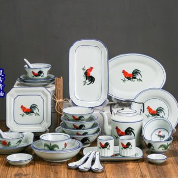 餐具新款青瓷公鸡系列尺寸介绍