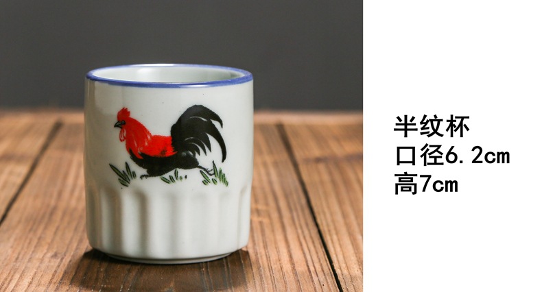 餐具新款青瓷公鸡系列尺寸介绍