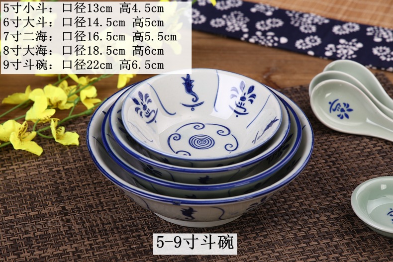 餐具系列新款复古青瓷奎斗系列尺寸介绍