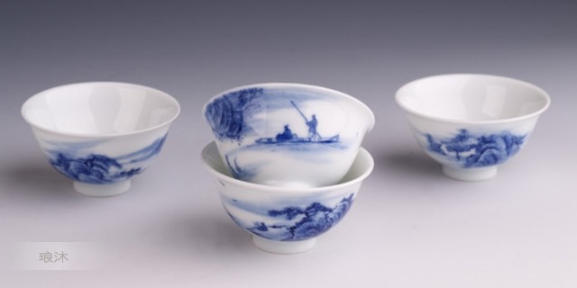 景德镇四大名瓷【青花瓷】的制作过程（全程图文）(全手绘茶具范例)