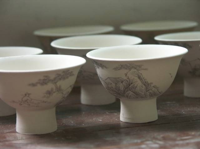 景德镇四大名瓷【青花瓷】的制作过程（全程图文）(全手绘茶具范例)