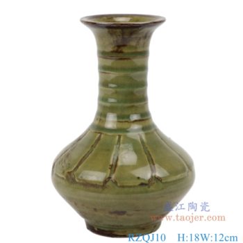 RZQJ10 茶叶末釉赏瓶梅瓶手工颜色釉坛罐子仿古做旧瓷器