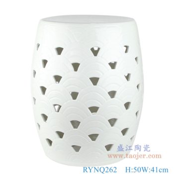 RYNQ262   鼓凳瓷凳美式欧式新中式现代镂空仿古圆凳装饰凳换鞋凳坐凳