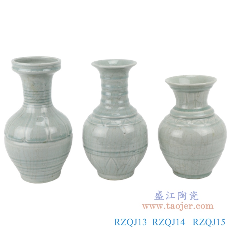 RZQJ13/14/15  现代简约花瓶摆件陶瓷花器创意家居装饰客厅水培插花组合花瓶摆件