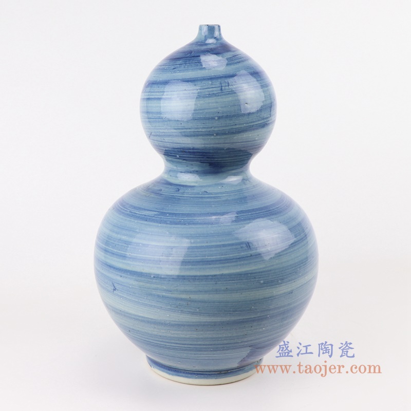 RZPI48  手工蓝纹颜色釉现代陶瓷花瓶