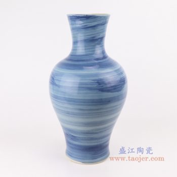 RZPI58  手工蓝纹颜色釉现代简约陶瓷花瓶