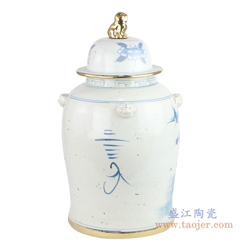 RYKB156-A 荷花将军罐仿古瓷器摆件