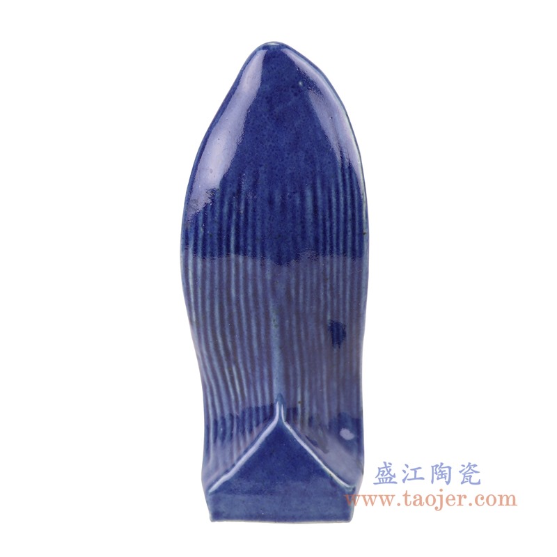 RZQW07 颜色釉祭蓝深蓝釉雕刻雕塑蛇身佛头佛像