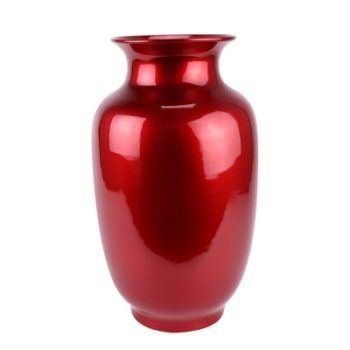 RZOK04纯红色花瓶家用瓷瓶摆件干枝花插客厅时尚装饰