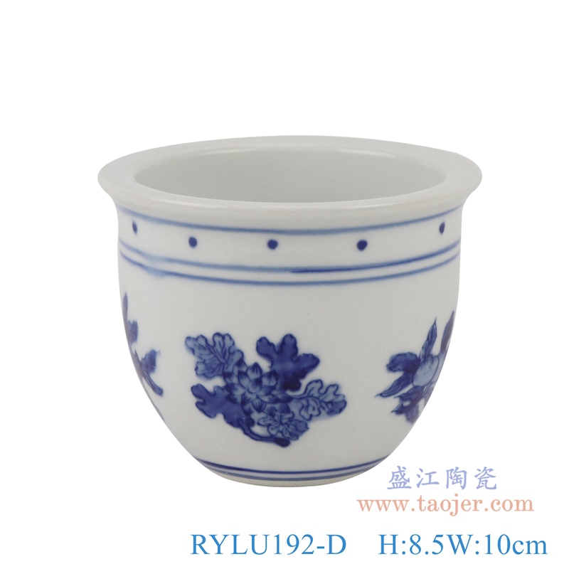 RYLU192-D青花花纹小花盆盆栽
