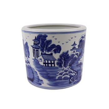 RYLU197青花山水大笔筒