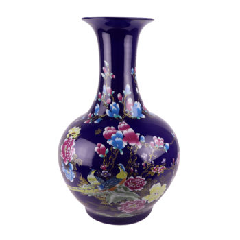 RZTC01蓝底祭蓝花鸟赏瓶大号花瓶