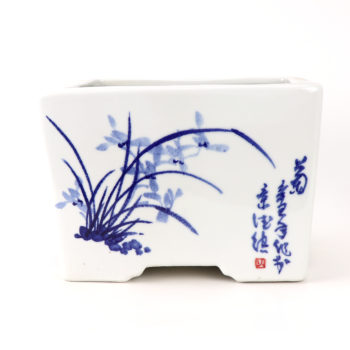 RZTE04青花写意梅兰竹菊四方花盆