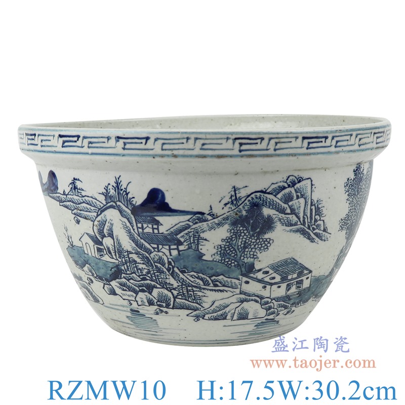 RZMW10青花山水大碗花盆