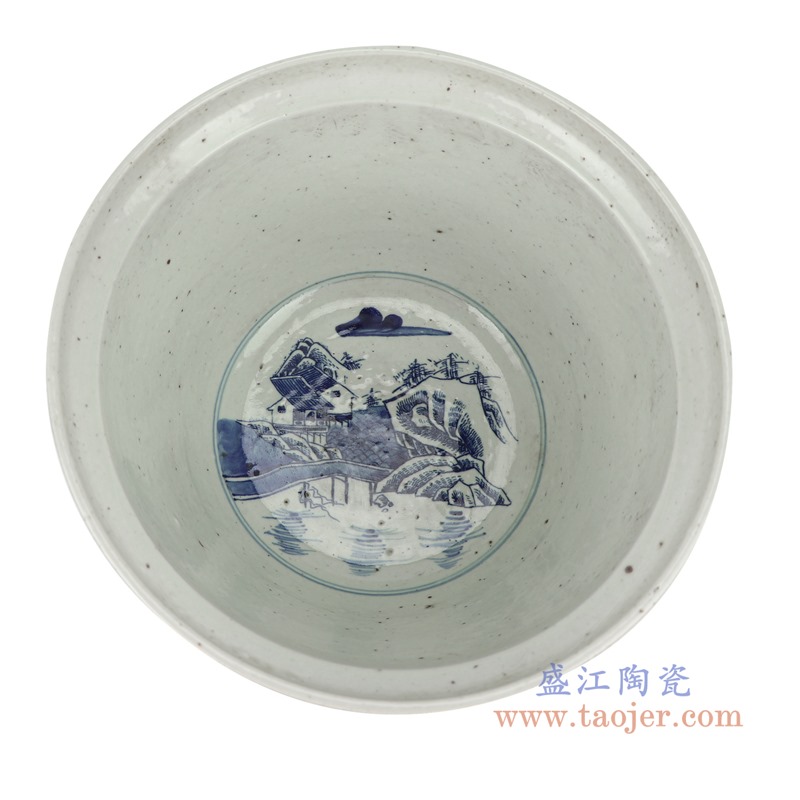 RZMW10青花山水大碗花盆