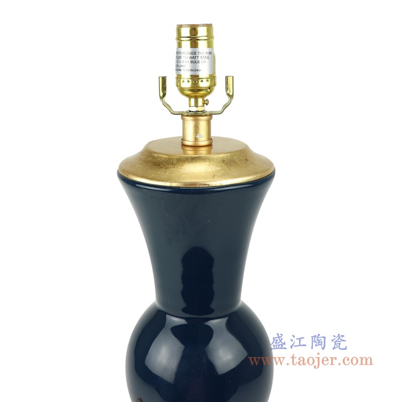 上图:RZTK01颜色釉蓝色花菇台灯灯具